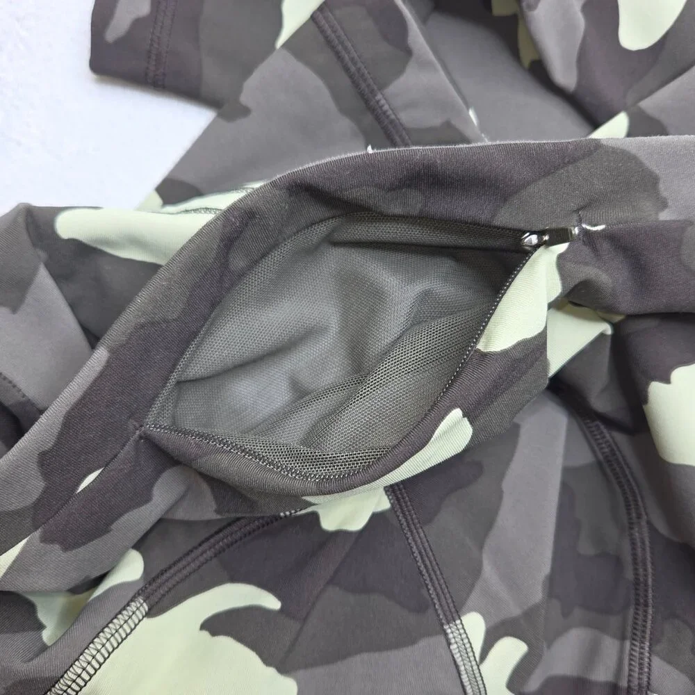 Lululemon Swift Speed High-Rise Crop Heritage 365 Camo Crispin Green Size 4
